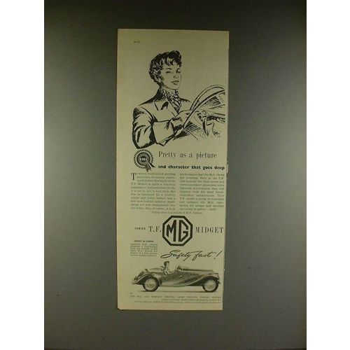 1954 MG T.F. Midget Car Ad - Pretty as a Picture