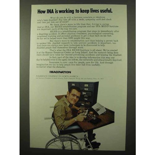 1969 Insurance Company of North America INA Ad - Useful