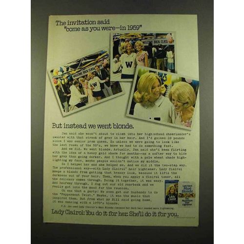 1975 Lady Clairol Hair Color Ad - Invitation