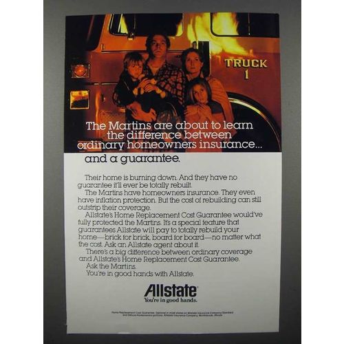 1983 Allstate Insurance Ad - A Guarantee