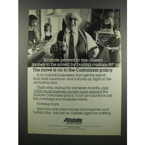 1983 Allstate Insurance Ad - Money to Be Saved