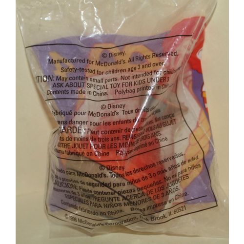1997 McDonalds Disney's Sleeping Beauty #4 Flora Paper Punch Mint in Package