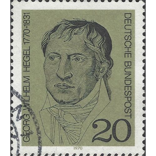 GERMANY, Georg Wilhelm Hegel 1770-1831, grey 1970, 20pf