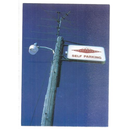 UFO'S art unused vintage postcard =