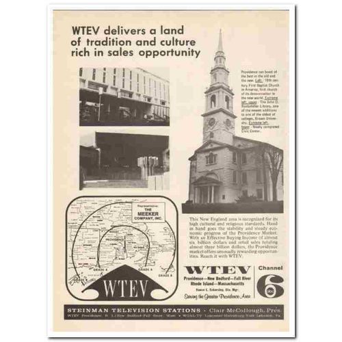 WTEV 1973 Providence RI land tradition culture sales media vintage ad