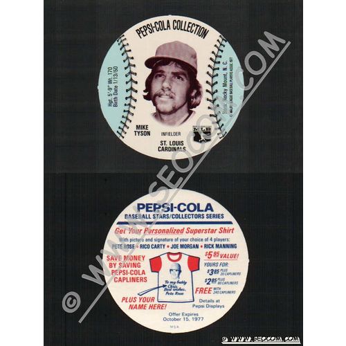 Sport Baseball Discs Name: Tyson, Mike Infielder St Louis Cardinals~606