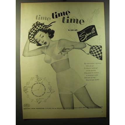 1950 Spun-Lo Lingerie Ad - time time time
