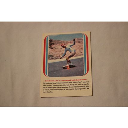 Steve Sherman STOKED 1977 Donruss Skateboard STICKER NO. 21