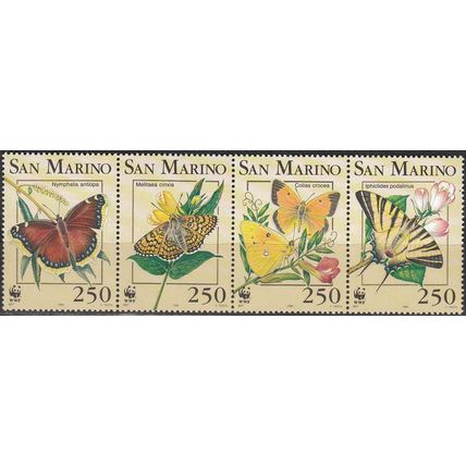 San Marino 1993 Michel 1535 - 1538 Neuf ** Cote (2006) 2.00 Euro WWF Papillons