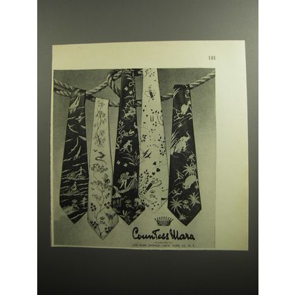 1951 Countess Mara Ties Ad - Golf, Watersports and Others