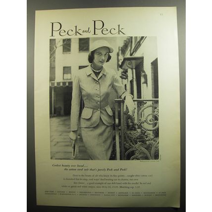 1951 Peck and Peck Suit Ad - photo by Tom Palumbo - Coolest beauty ever loved