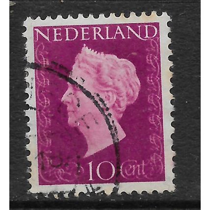 NETHERLANDS 1947 10c PURPLE QUEEN WILHELMINA SG 644 FINE USED#2