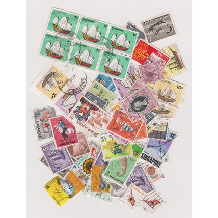 Singapore 90 g from earlies to 1980s selection includes commemoratives & better
