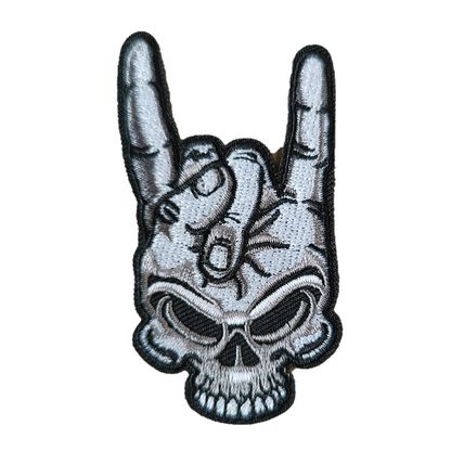 Skull Iron On Patch 7.5 cm x 4 cm Sew Patches Embroidered Badge Sew Biker P664