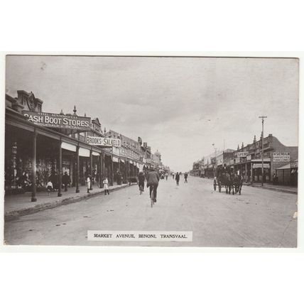Market Avenue, Benoni, Transvaal, c.1910 - Prankerd's RP Postcard