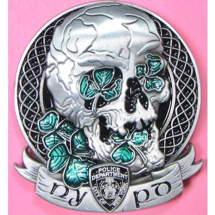 NYPD St Patrick's Day. Challenge Coin. Oversize 2.5X2.75". SP33.