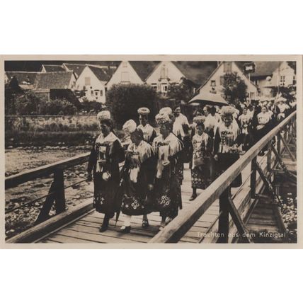 Trachten Aus Dem Kinzigtal German Procession RPC Old Postcard