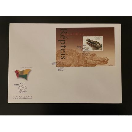 Guinée-Bissau 2002 Mi. Bl. 381 FDC Reptiles Reptilien Crocodile Nil Alligator