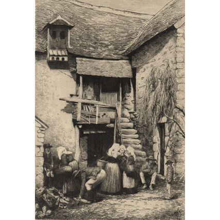 SABOT SHOP 1914 Mortimer Menpes ANTIQUE ETCHING