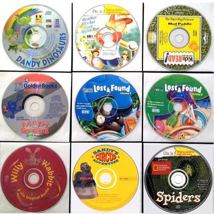 KIDS LOT #3 1994-1995 - 9 Vintage Win/Mac-CDs