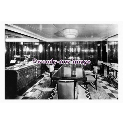 pu0937 - French CGT Liner - Normandie , built 1935 - interior print 6x4