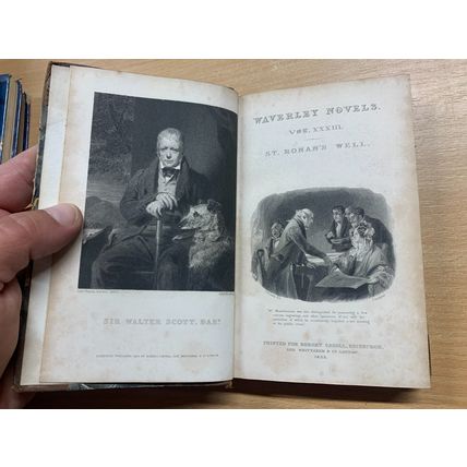 1833 WALTER SCOTT "ST RONAN'S WELL" WAVERLEY NOVELS SMALL ANTIQUE BOOK (P3)