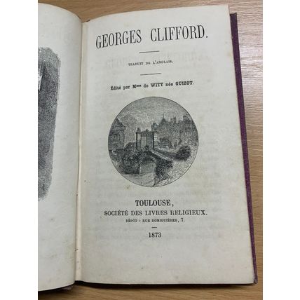 RARE* 1873 "GEORGES CLIFFORD" FRENCH TEXT ILLUSTRATED FICTION BOOK (P4)
