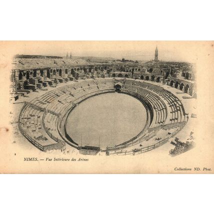 NIMES, Interior View Of Amphitheatre, France, ND Phot, Postcard, 1900s?