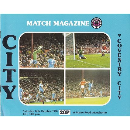 MANCHESTER CITY v COVENTRY CITY LEAGUE DIVISION ONE 1978/79