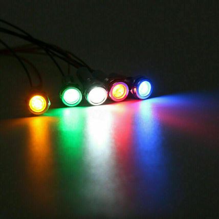 1 x 12mm LED DASH PANEL WARNING LIGHT 12-24V CAR VAN LORRY BIKE BOAT WARNING SS.