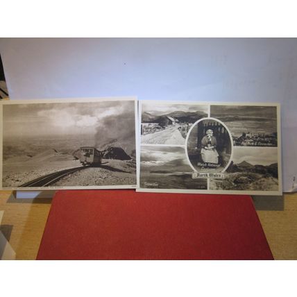 5 x cards IN AN ENVELOPE, by SNOWDON MOUNTAIN RAILWAY, WALES vintage postcard =