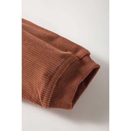 Chestnut Ribbed Corduroy Oversized Sweatshirt