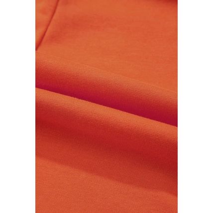 Russet Orange Two-tone Short Sleeve V Neck Patched Pocket Loose Romper