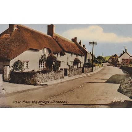 ED269 CHIDEOCK - VIEW FROM THE BRIDGE . PRINTED POSTCARD