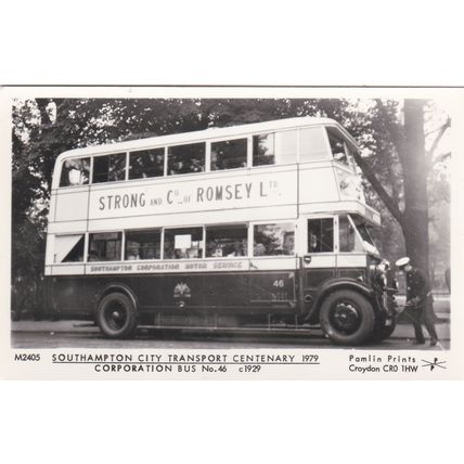 ED 300 SOUTHAMPTON. 1979TRANSPORT CENTENARY BUS 46. PAMLIN REPRO POSTCARD M 2405