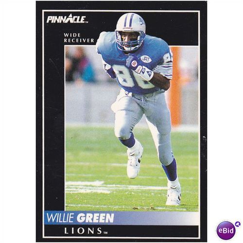 Pinnacle Score NFL 1992 Willie Green Lions Card No. 305 (TT121)