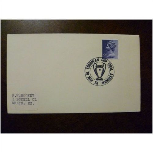 1978 European Cup Final Wembley special handstamp Liverpool football cover stamp