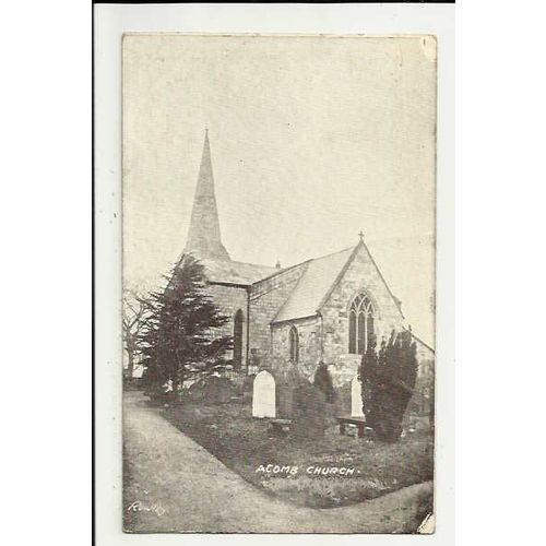Yorkshire ACOMB Church Postcard by Rowley