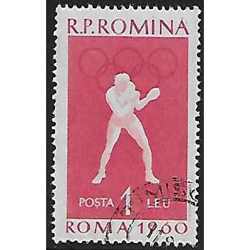 Mi 1850: 1 L. carmine-red Olympic Games, Rome: Boxing