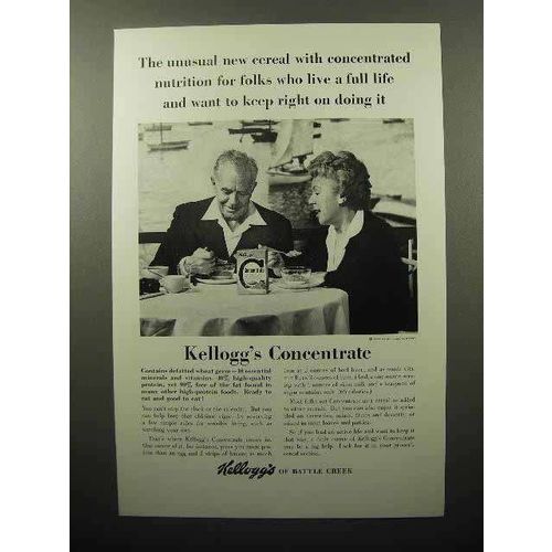 1962 Kellogg's Concentrate Cereal Ad - Live a Full Life