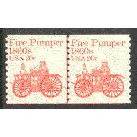 1908 20c Fire Pumper Fine MNH Dry Gum CNP Left 1 V0174