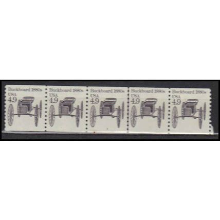 2124 4.9c Buckboard Very Fine MNH Dry Gum PNC 3/5 X0215