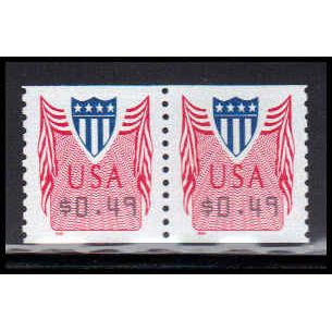 CVP33 49c Shield Very Fine MNH Pair PA5083