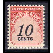 J97 10c Postage Due Barely Clears MNH KA1250