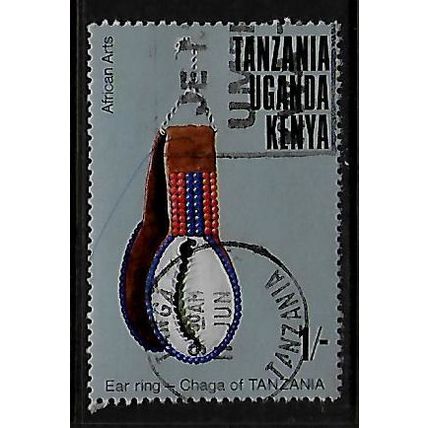KENYA UGANDA & TANGANYIKA 1975 AFRICAN ARTS EARRING 1s CHARGA SG 372 FU#2