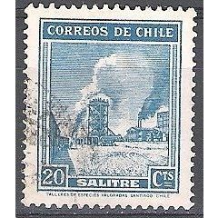 Chile 1938 Michel 235 O Cote (2005) 0.10 Euro Usine de salpêtre Cachet rond