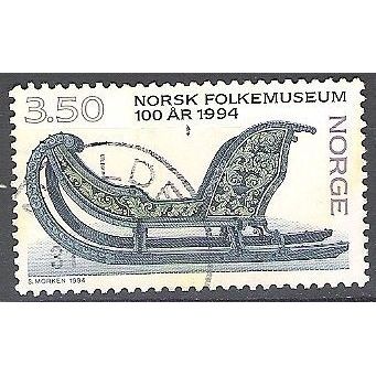 Norge 1994 Michel 1162 O Cote (2013) 0.50 Euro Bygdoy Musée folklorique traîneau