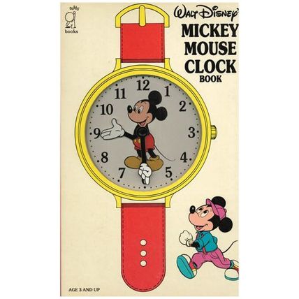 Walt Disney's MICKEY MOUSE CLOCK Book 1988 HB FREE Shipping