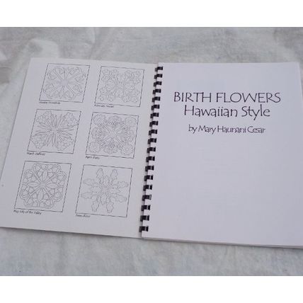 Birth Flowers Hawaiin Style Quilt Pattern Book Mary Haunani Cesar