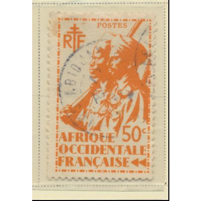 French West Africa Stamp Scott #20, Used